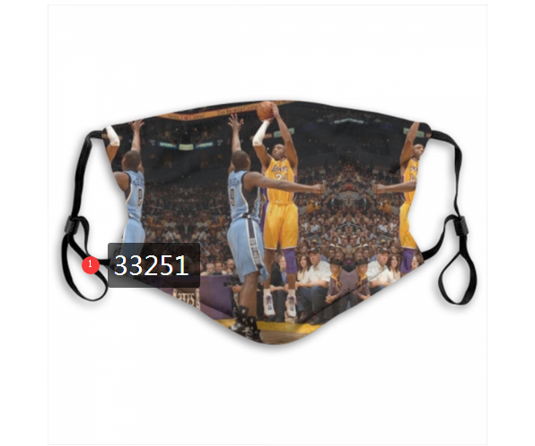 2021 NBA Los Angeles Lakers #24 kobe bryant 33251 Dust mask with filter->nba dust mask->Sports Accessory